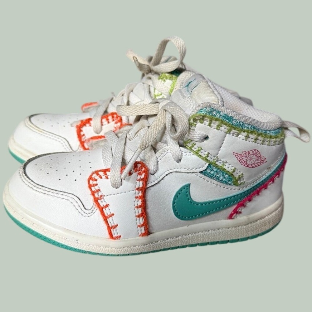 Jordan 1 Mid SE Washed Teal Rush Pink (TD) 10C